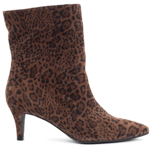 Babouche Alison chita dark brown enkellaars met hak dames