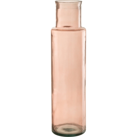 J-Line Vase cylinder glass light pink medium