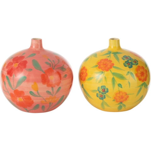 J-Line Vase jug alegria clay mix assortment of 2