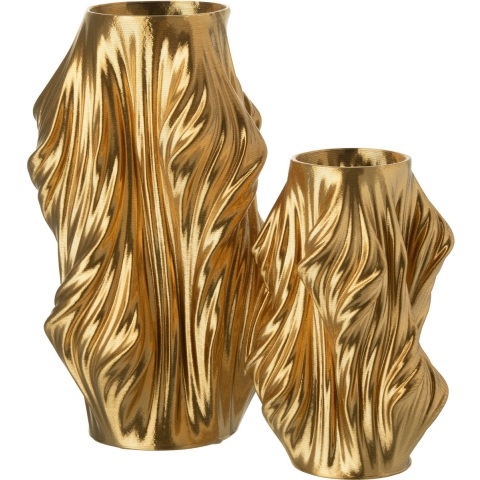 J-Line Vase 3d printing irregular porcelain gold colored large