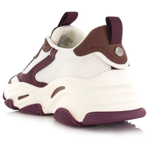 Steve Madden Possession-e white sepia lage sneakers dames