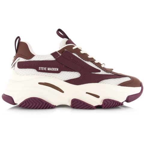 Steve Madden Possession-e white sepia lage sneakers dames