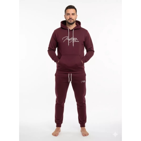 Indigo Denim Denim joggingpak heren bordeaux