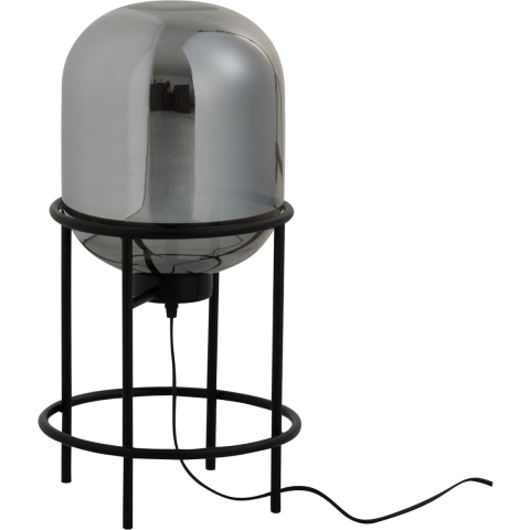 J-Line Lamp on foot sasha glass/metal silver/black small