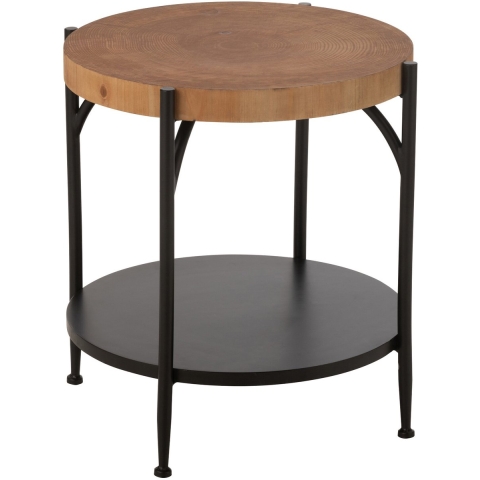 J-Line Side table bio mdf/iron black/natural