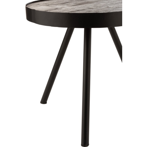 J-Line Side table fien mango wood iron dark brown black