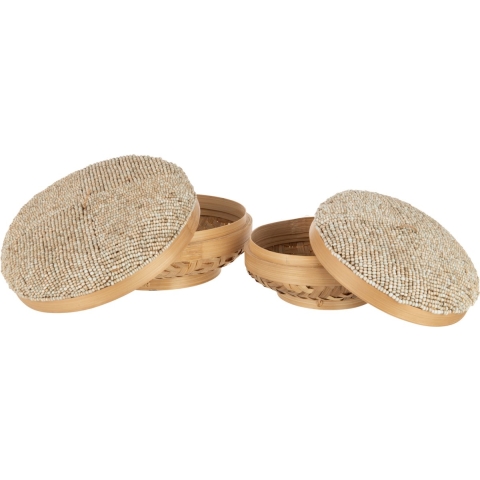 J-Line Set of 2 boxes elia bamboo natural