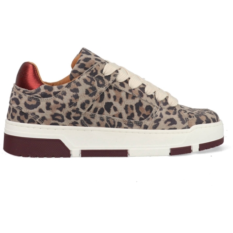 DWRS Label Whitby leopard j6972-02-4568 bordeaux / grijs