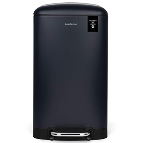 Les Collectors 871 - Keukenpedaalemmer RVS - 40L uitneembare binnenemmer soft-close donker blauw