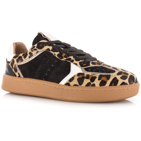 DWRS Label Dwrs mirabel leopard hair on lage sneakers dames