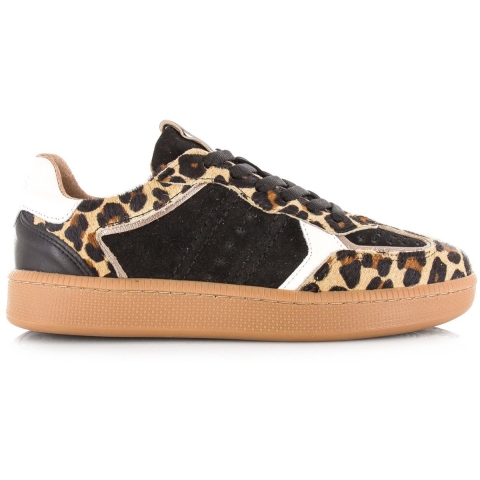 DWRS Label Dwrs mirabel leopard hair on lage sneakers dames