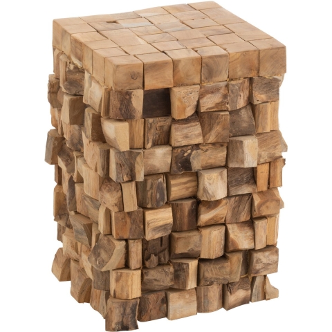 J-Line Sidetable/stool pieces teak wood natural small