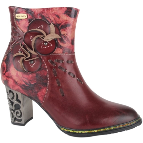 Laura Vita Ledao 43 wine dames enkellaarzen gekleed