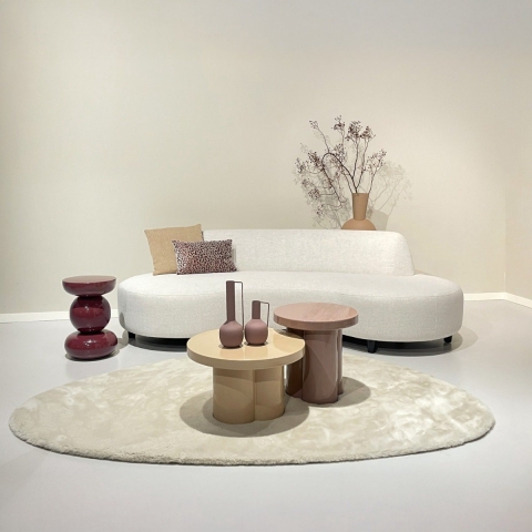 Brix salontafel noa vintage pink 43x43x45cm