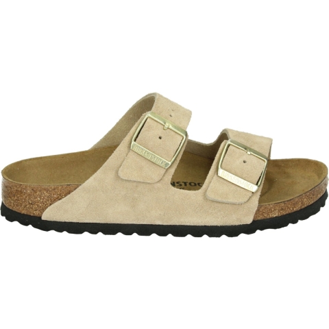 Birkenstock arizona suède sandcast platte sandalen unisex