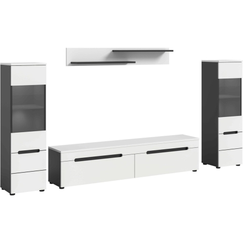 Furnilux Canu woonkamercombinatie inclusief verlichting staand-hangend nb basalt nb