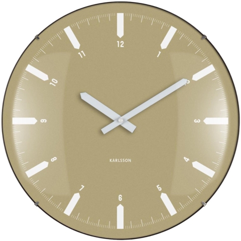 Karlsson wandklok realista dome olijf- Ø35cm