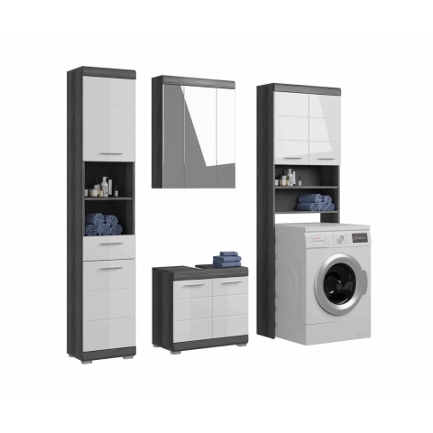 Furnilux Scout badkamercombinatie hoogglans mdf tz rookzilver nb