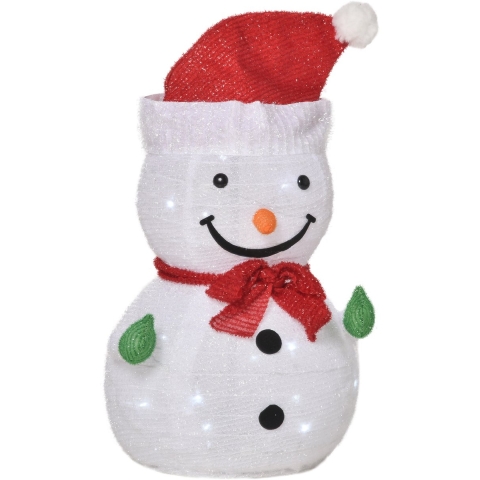 4goodz Outsunny opblaasbare outdoor sneeuwpop 53 cm hoog met led verlichting