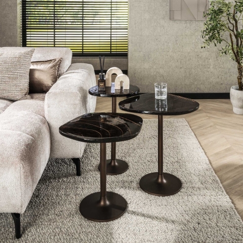 Hoyz bijzettafel eclipse s antiek finish