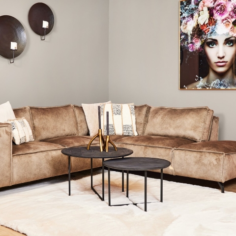 Starfurn salontafel arlington black 70 cm set van 2