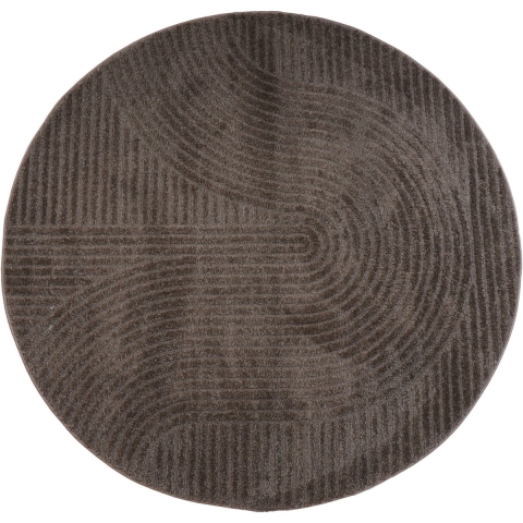 Veer Carpets Vloerkleed ella brown rond ø200 cm