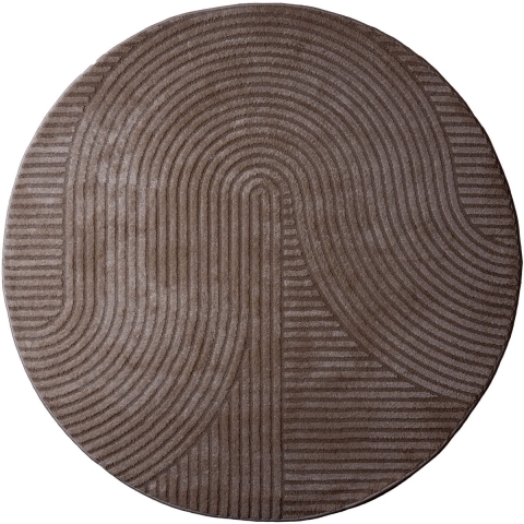 Veer Carpets Vloerkleed ella brown rond ø240 cm