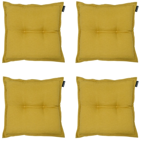 Madison zitkussen panama mustard ca. set van 4