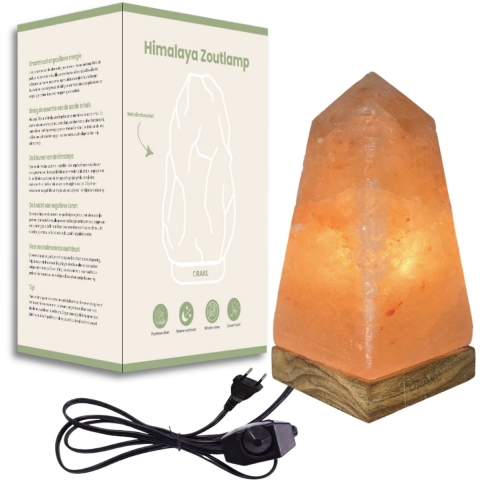 Orakl Dimbare himalaya zoutlamp obelisk 3-4 kg