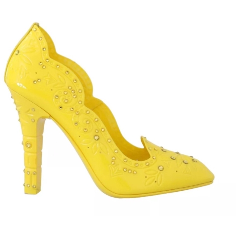 Dolce & Gabbana Gele CINDERELLA Kristallen Schoenen