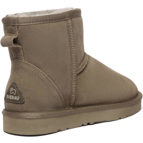 EVER AU Dames Leren Korte Laarzen - Ostrich