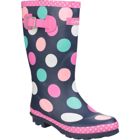 Cotswold Dotty Rubber Multicoloured Wellington Boots
