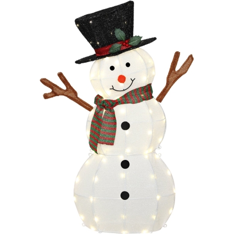 4goodz Kerstfiguur sneeuwpop led 78x20x108 cm