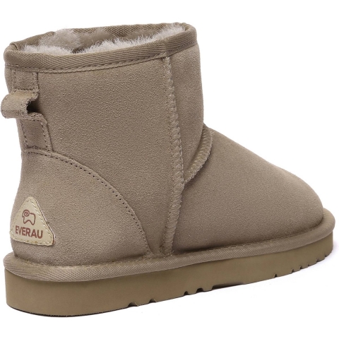 EVER AU Dames Leren Korte Laarzen - Ostrich