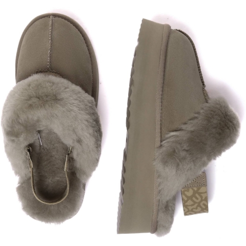 EVER AU Platformpantoffels met verwijderbare riem voor dames-WAGTAIL