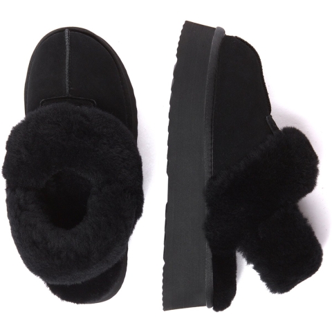 EVER AU Dames Leren Pantoffels Met Twee Afneembare Bandjes - Fantail