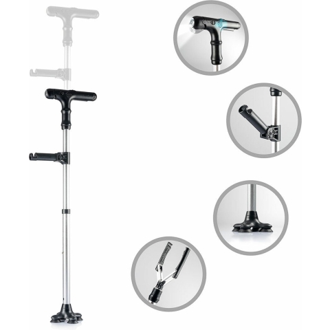 InnovaGoods Innovagoods Uitschuifbare Wandelstok met Ledverlichting Handde