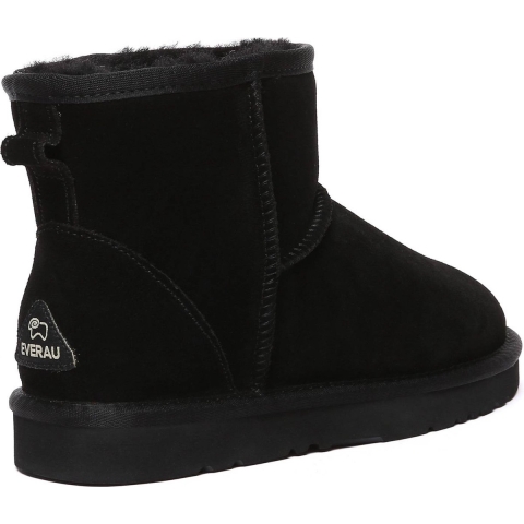 EVER AU Dames Leren Korte Laarzen - Ostrich