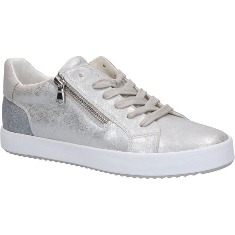 Geox D Blomiee A Synthetisch Polyurethaan Damestrainers Zilver