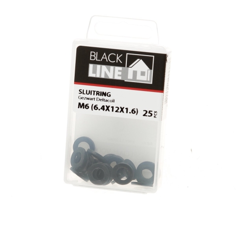 Waelbers Blackline SLOTBOUT+MOER+SLUITRING HCP ZWART M8X80 (4 x 5 st) - 981047.28
