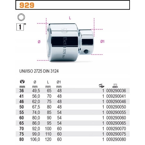 Beta Dopsleutels zeskant 929 70 - 009290070