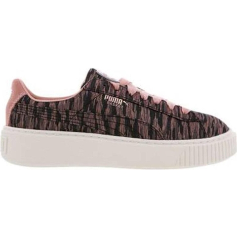 Puma Basket Platform VR Dames Roze/Zwart Trainers