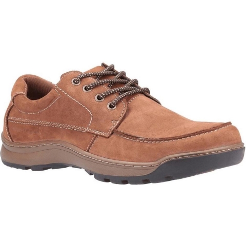 Hush Puppies Tucker Leren Heren Tan Nubuck Veterschoenen