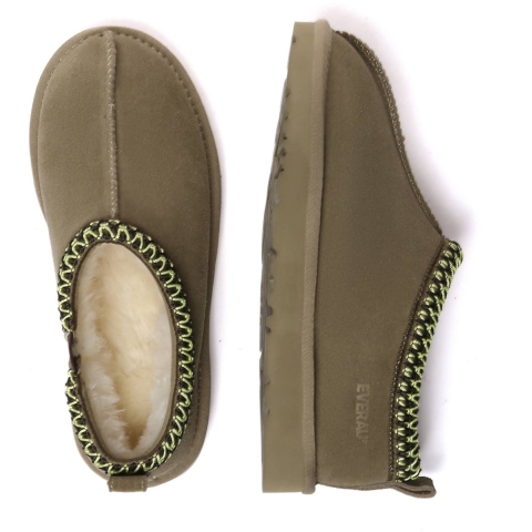 EVER AU Dames Leren Pantoffels - Wigeon