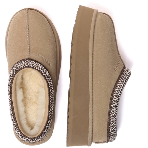 EVER AU Dames Leren Pantoffels - Wonga