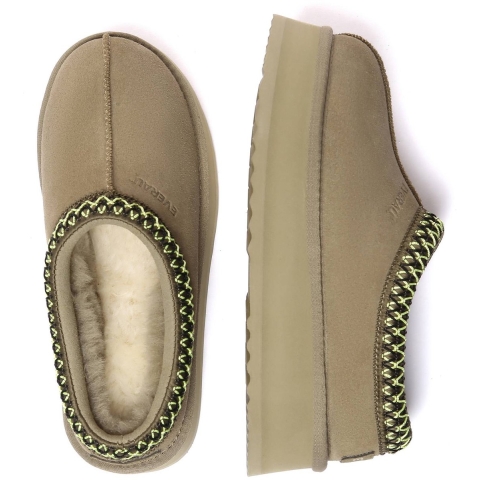 EVER AU Dames Leren Pantoffels - Wonga