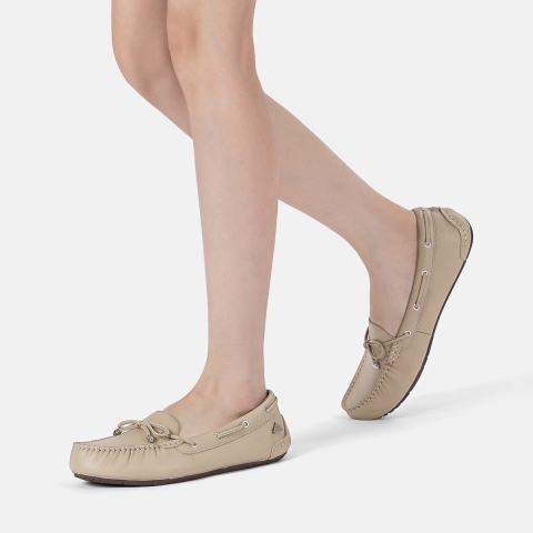 EVER AU Dames Leren Loafers - Grebes