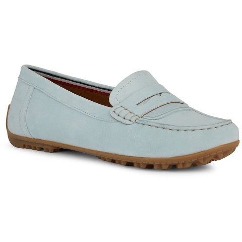 Geox D Kosmopolis Suède Damesschoenen Lichtblauw