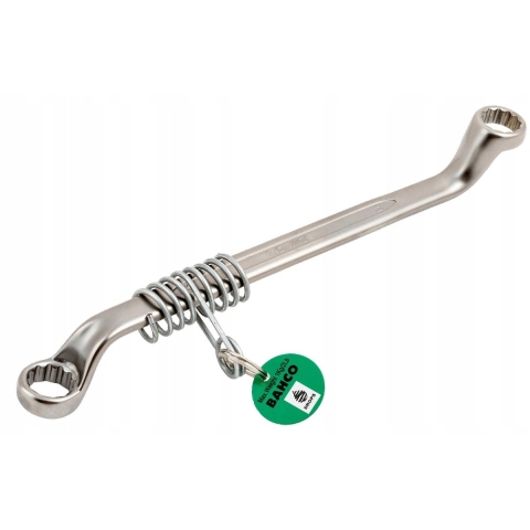 Bahco Ringsleutel | met veiligheidsveer | diep doorgezet | verchroomd | lengte 210 mm | 12 mm x 13 mm - TAH2M-12-13
