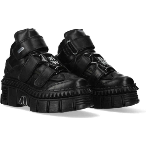 New Rock metalen leren enkellaarzen-WALL285-S3